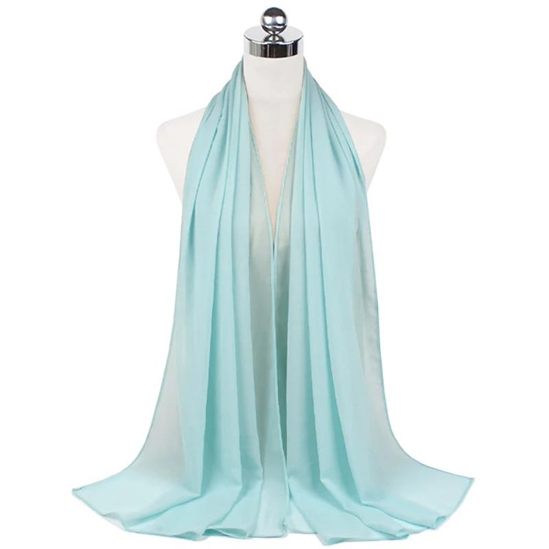 Femmes musulmanes en mousseline de soie Hijab châles écharpe Modal coton Jersey Hijabs plaine douce