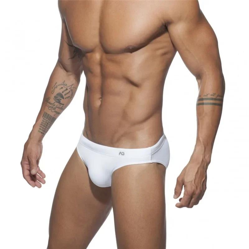 Solide Push up hommes néon maillot de bain Bikni bref troncs Unerwear Sexy maillots de bain plage Su