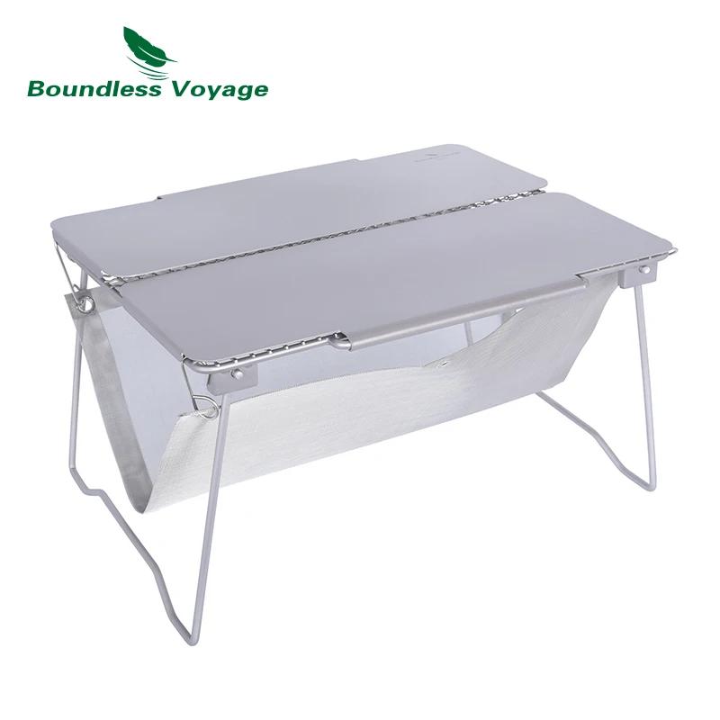 Boundless Voyage Portable Grill, Table de camping, Pliant en titane, Grille de feu de camp, Pique-ni