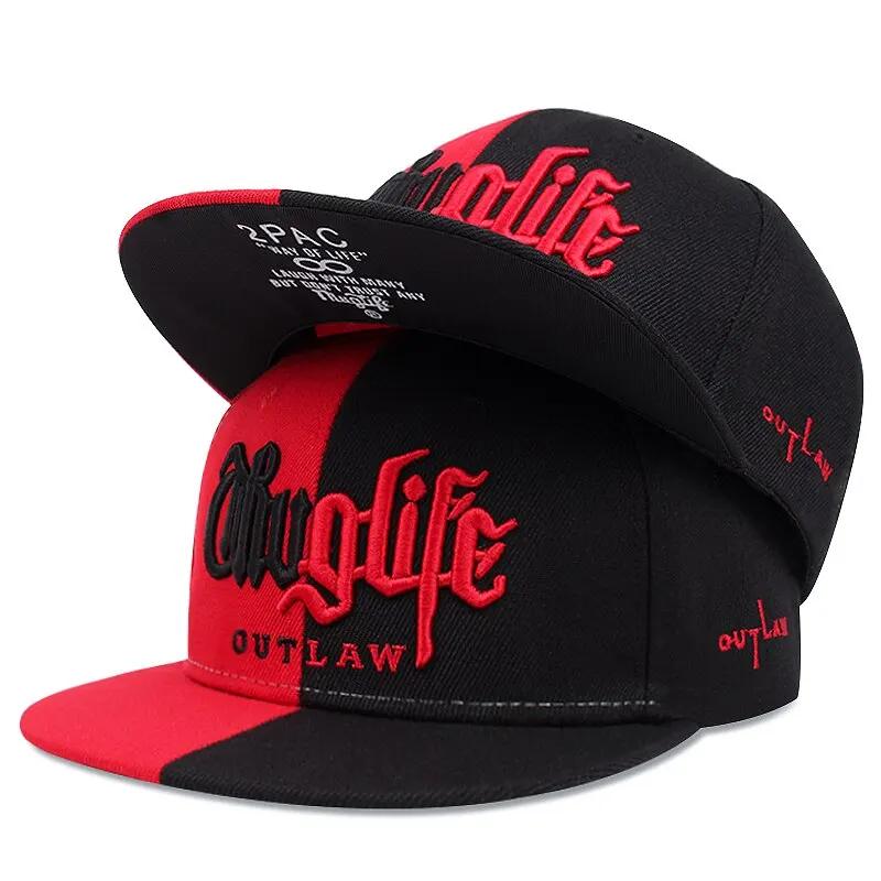 Thuglife-Casquette de Baseball Hip Hop pour Adulte, Chapeau de Plein Air Décontracté, Réglable, 1 Pi