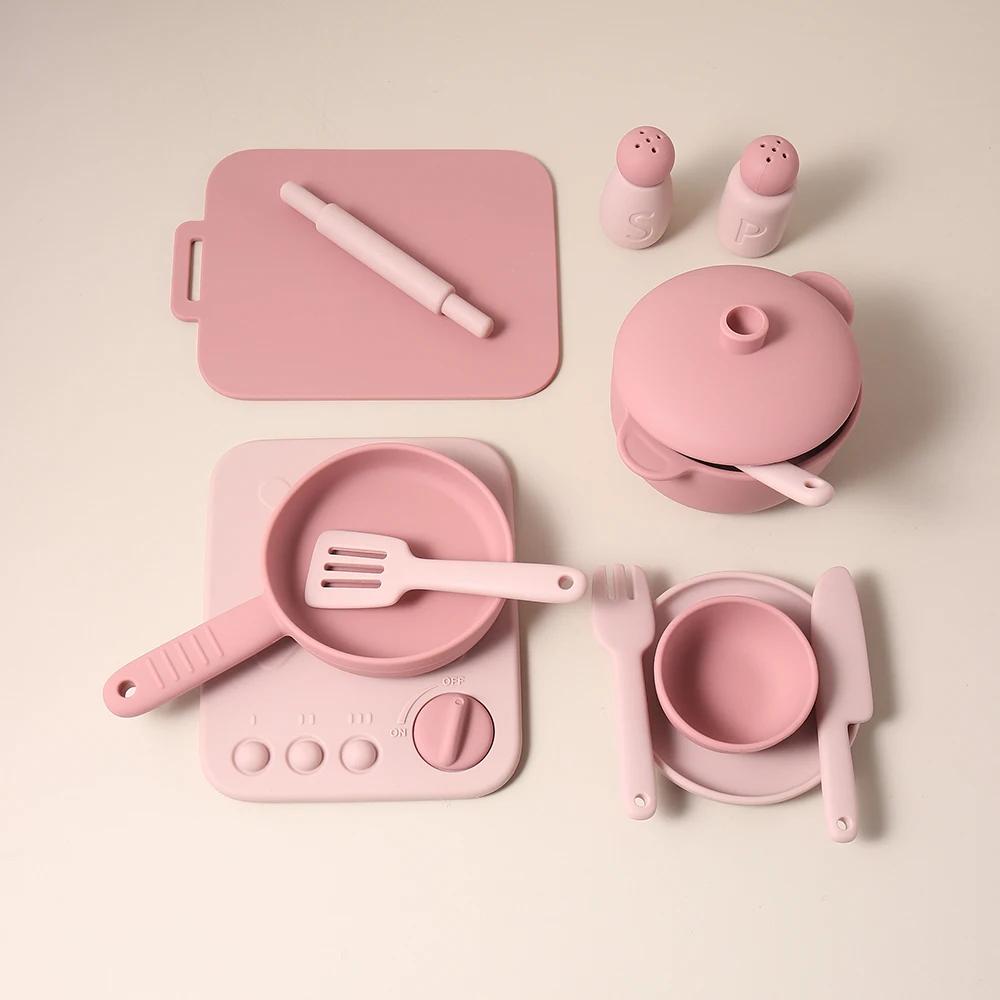Jouets de cuisine pour enfants, ensemble de plats en Silicone de qualité alimentaire, Mini jouets de