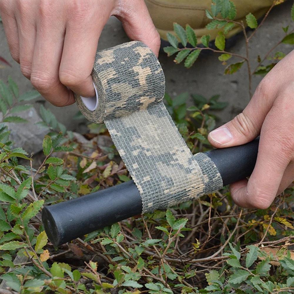 Ruban Camouflage Invisible 4,5 m pour Extérieur, Réutilisable, Auto-adhésif, pour Fusil de Chasse, T
