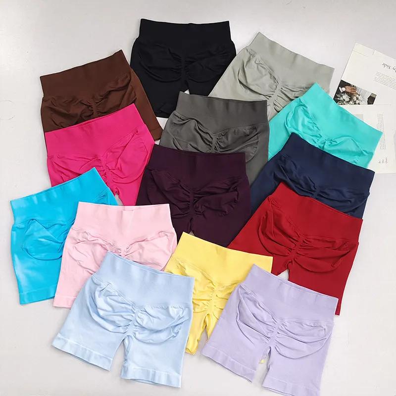Short de fitness taille haute sans couture pour femmes: compression de contrôle du ventre, levage de