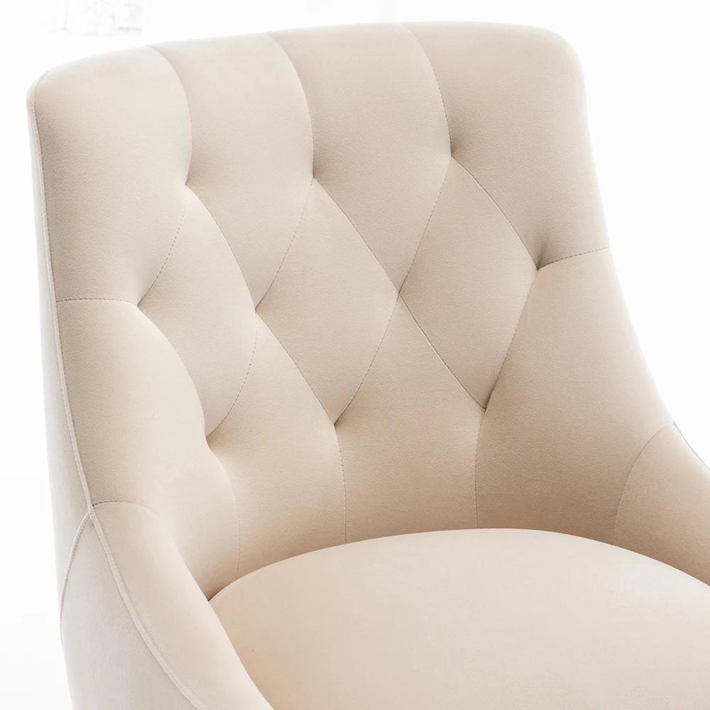 SEYNAR-Ensemble de 4 chaises de salle à manger en velours, modernes, touffetées, pour salle à manger