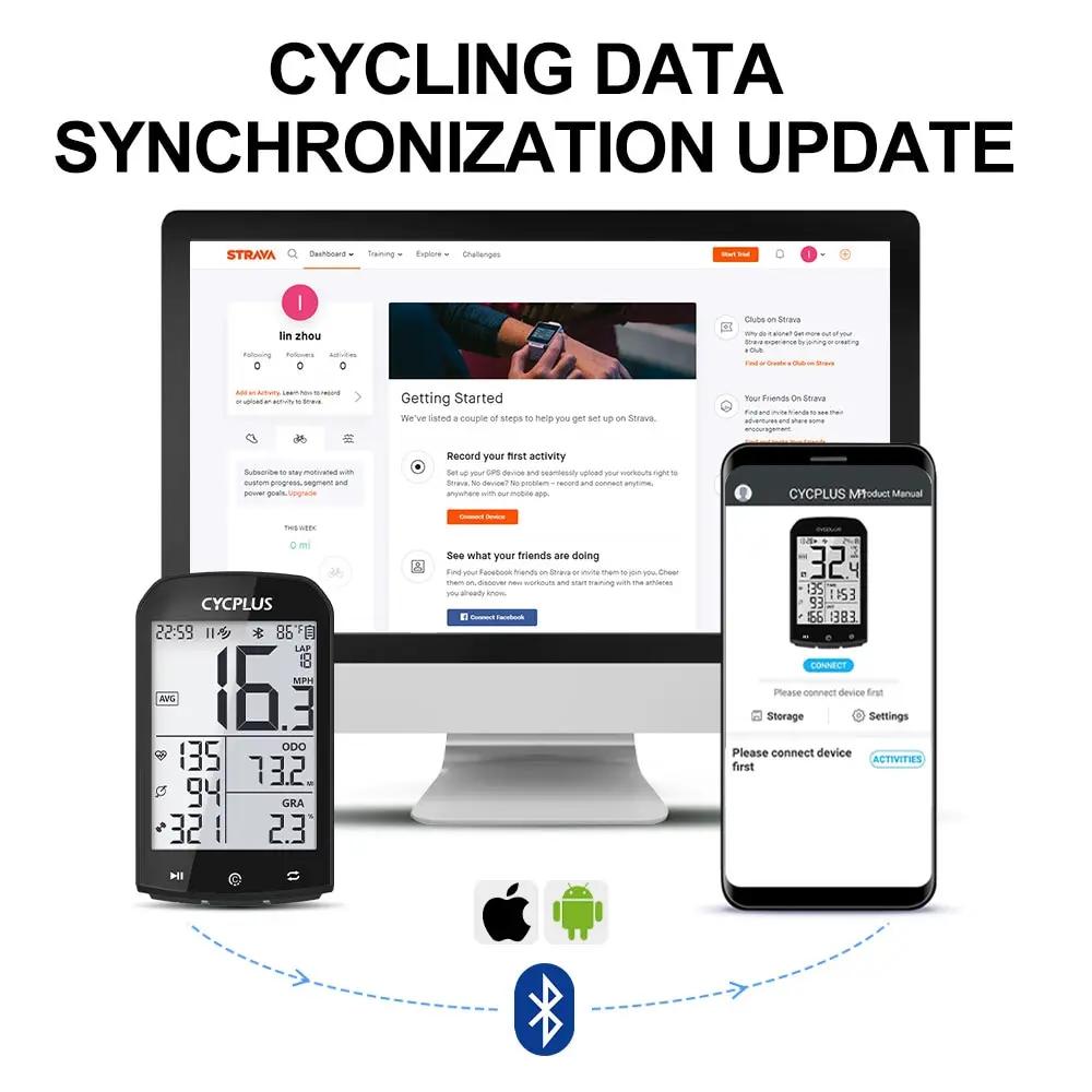 GPS Vélo Ordinateur Sans Fil CYCPLUS M1 Étanche Compteur De Vitesse Odomètre ANT + Bluetooth5.0 Vélo