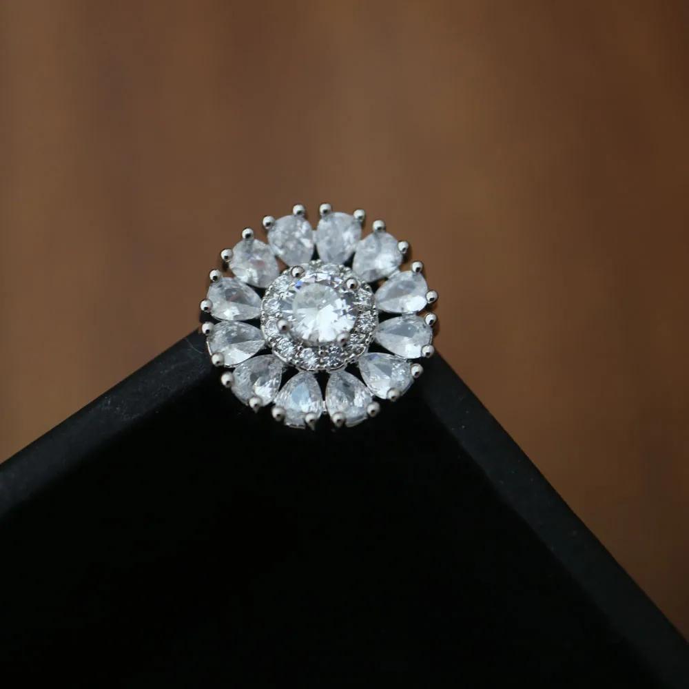 Boutons en cristal de luxe, 5 pièces/lot, bouton en zircone cubique pour manteau, couture décorative