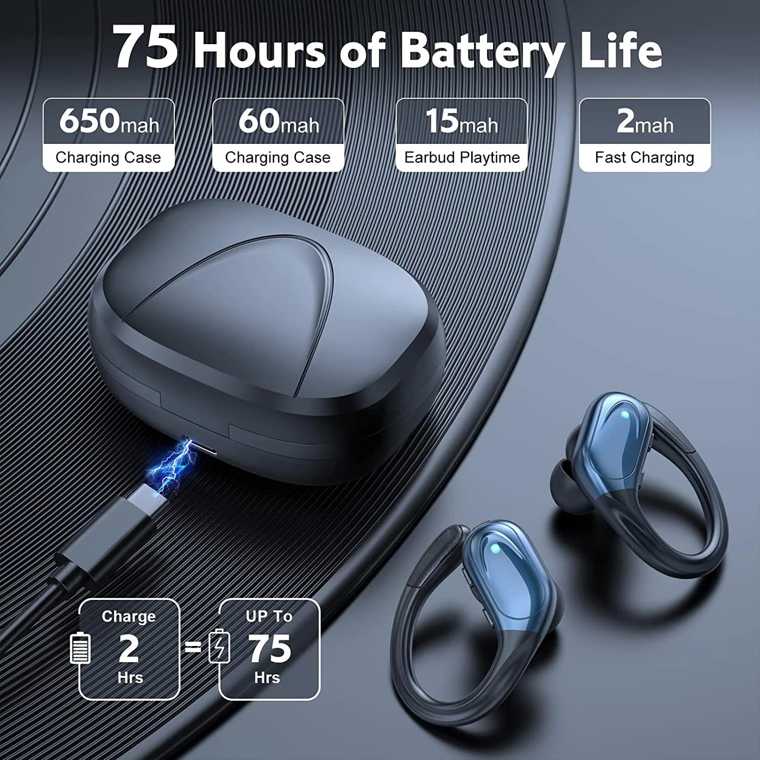 BX17 Bluetooth écouteurs Tws crochet d'oreille Bluetooth 5.3 course sport stéréo boutons contrôle av