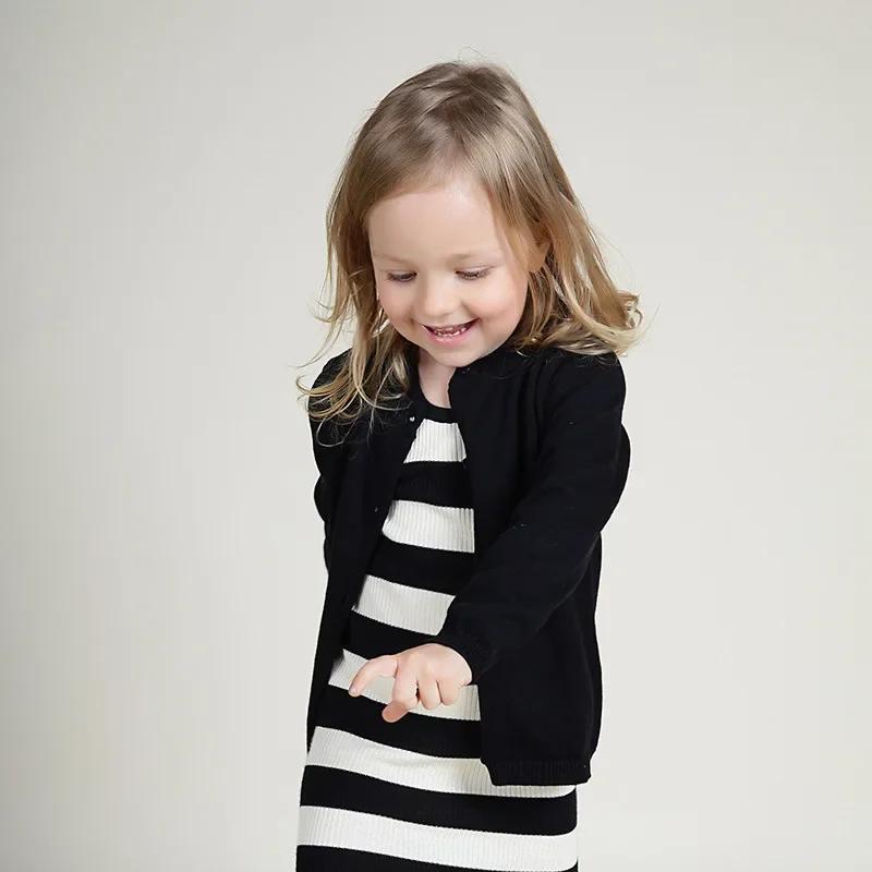 Cardigan en tricot pour filles et garçons, pull en coton pour enfants, vêtements de printemps, haut