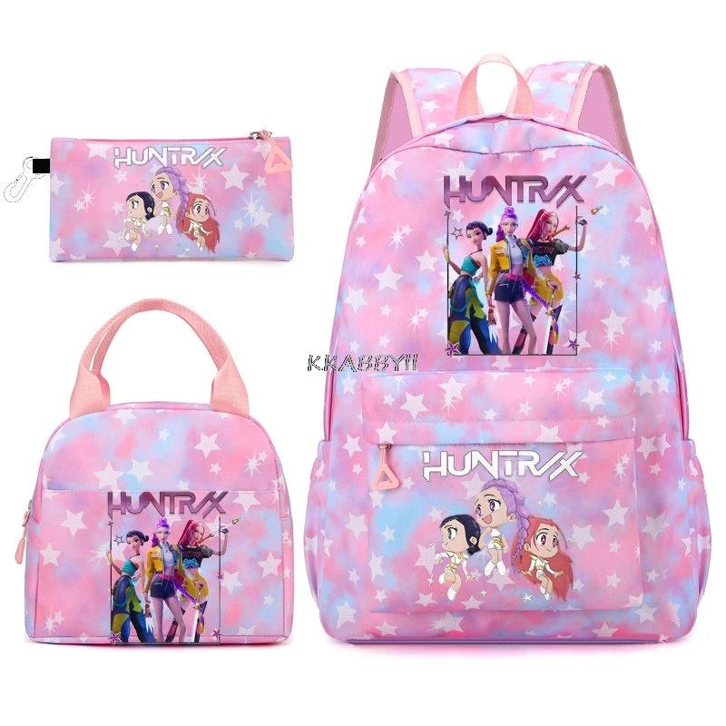 Sac à dos scolaire pour étudiants KPop Demon Hunters, sac à dos quotidien imprimé film pour fille et