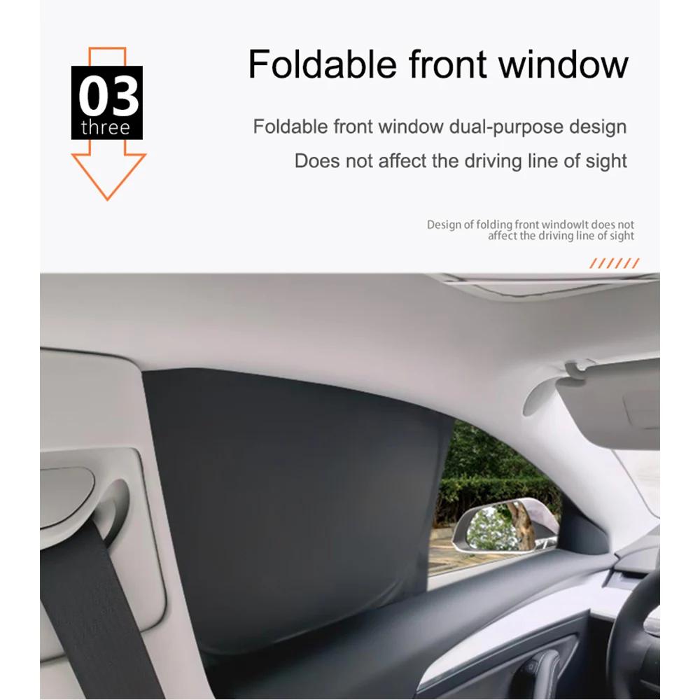 Pare-soleil de voiture pour Tesla modèle 3 Y 2017 – 2023, couverture de protection pour pare-brise,