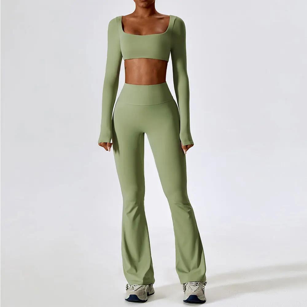 Ensemble de Yoga 2 pièces sans couture pour femmes, vêtements d'entraînement, vêtements d'athlétisme