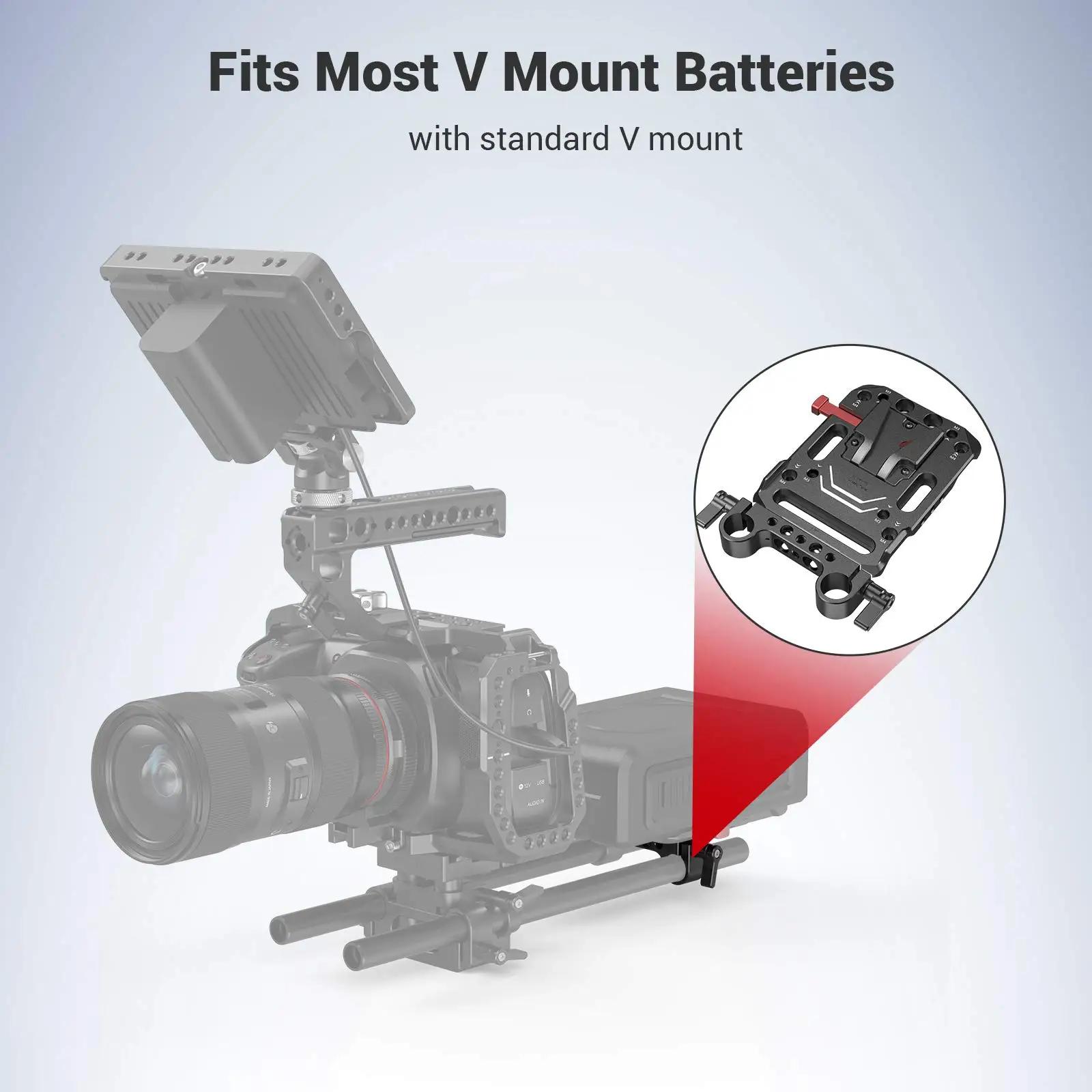 SmallRig – plaque de batterie à montage en V, plaque de batterie à montage en V avec double pince à