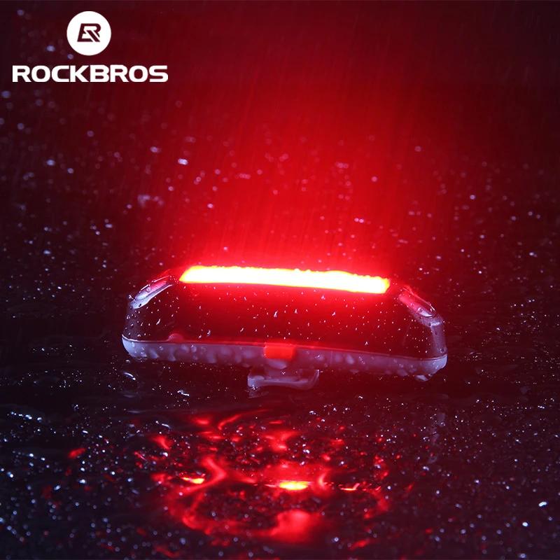 ROCKBROS vélo feu arrière 200-800mAh vélo feu arrière USB Rechargeable Led Flash vélo lumière montag