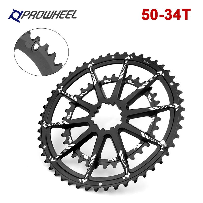 Prowheel – chaîne de vélo DMA, 3 boulons, pignon étroit/large, 40T 42T 44T 46T 48T 34T 54T, AL-7075