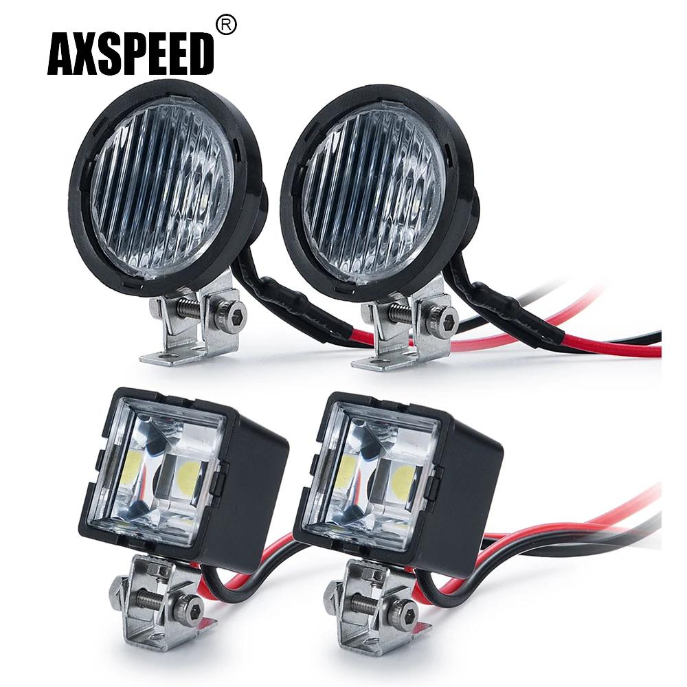AXSPEED 1 Paire de Phares LED pour Voiture RC, Projecteurs pour TRX4 TRX6 Axial SCX10 Wraith 1/10 Pi