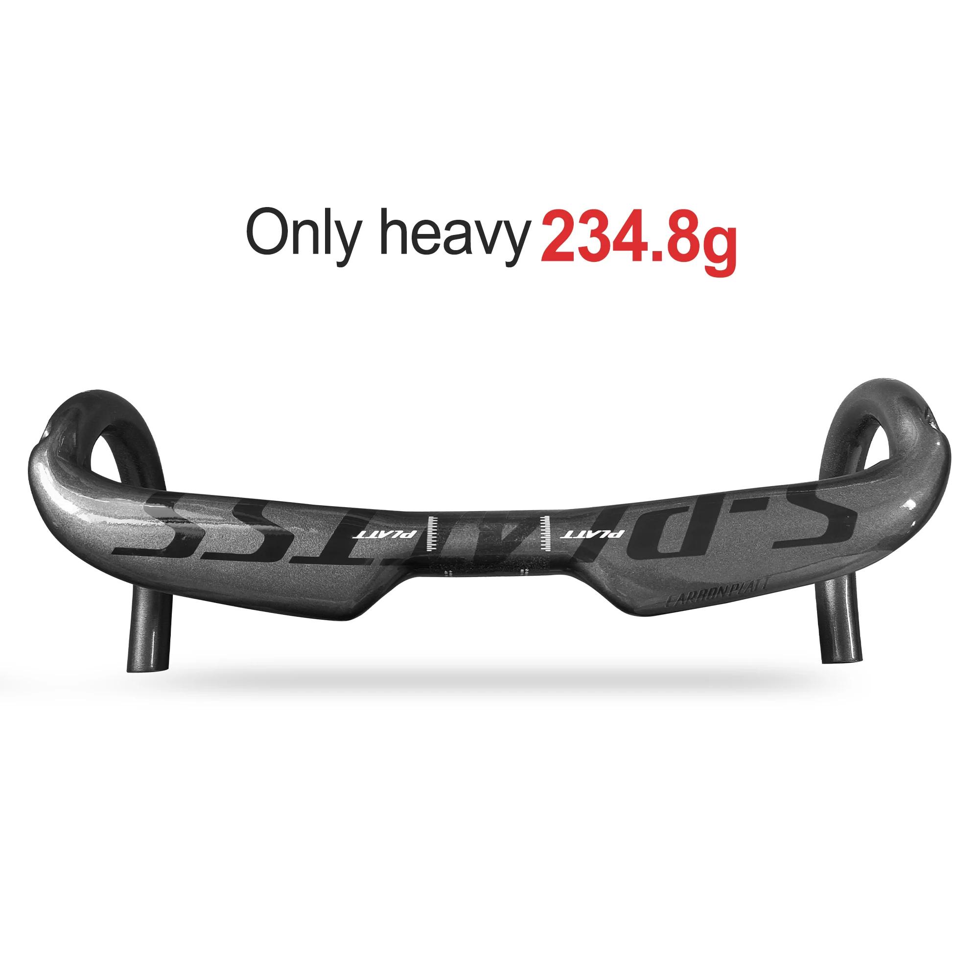 Guidon de vélo de route en carbone 400/420/440mm, routage interne brillant, accessoires de vélo
