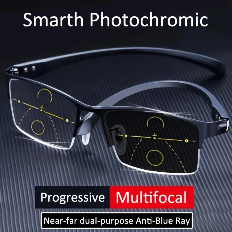 Hommes femmes affaires photochromique multifocale lunettes de lecture bureau Anti bleu RayClassic ca