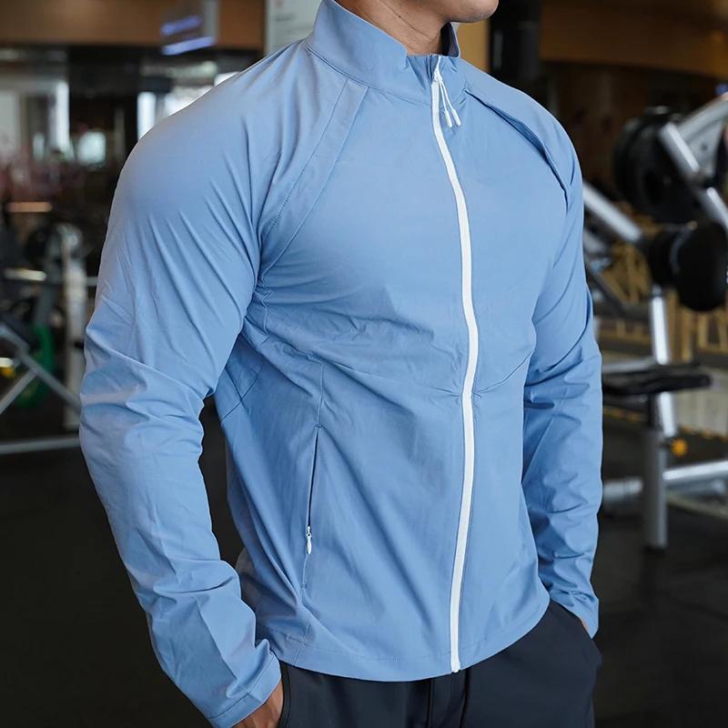 Veste de course imperméable à séchage rapide pour hommes et femmes, vêtements coupe-vent, fitness, g