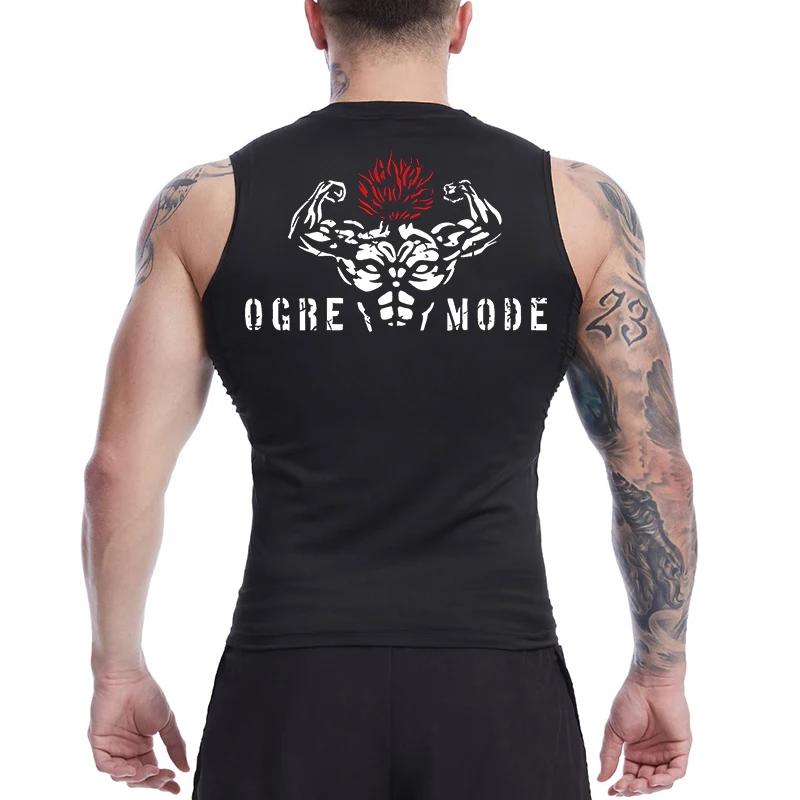 Chemise de Compression sans manches pour hommes, débardeur athlétique à séchage rapide, t-shirts d'e