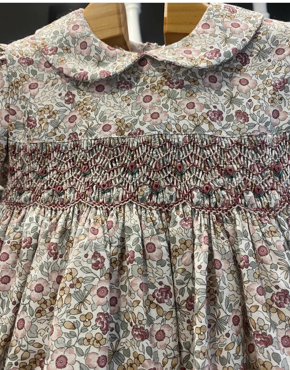 Robe d'été smockée florale pour bébé fille de 0 à 12 ans, tenue de princesse turque Vintage faite à