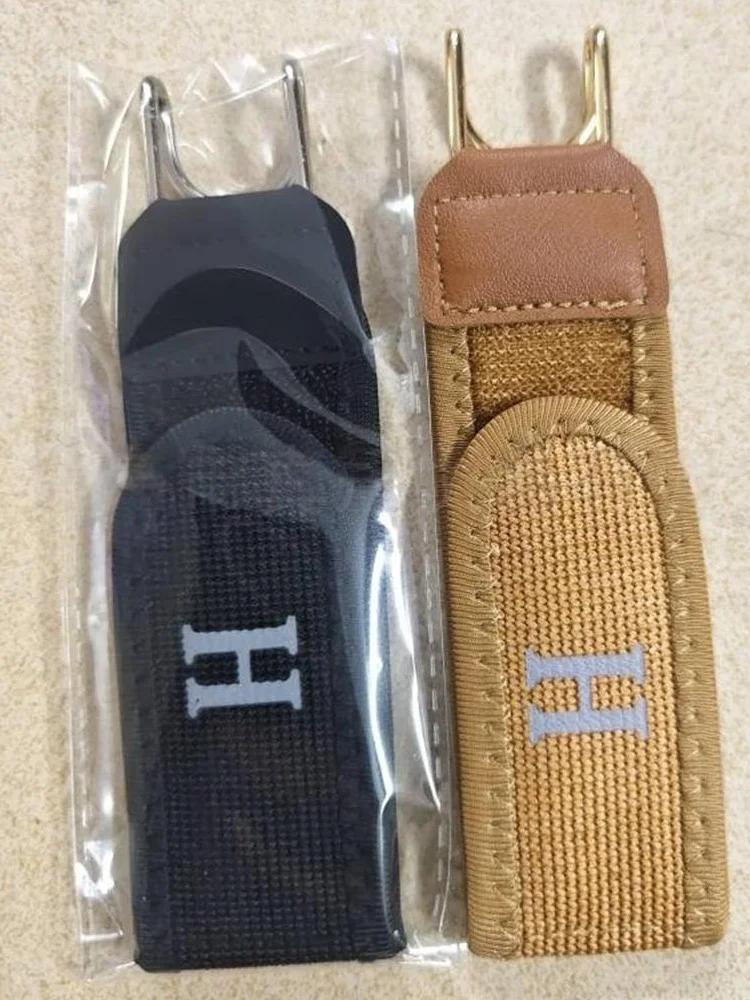 Ceinture élastique invisible sans boucle avec fermeture à crochet en métal durable, sangle de taille