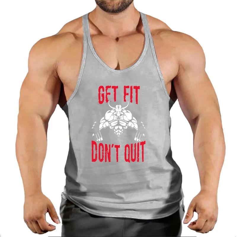 Marque gilet Muscle mode gymnase hommes dos débardeur sans manches Stringer vêtements musculation Si