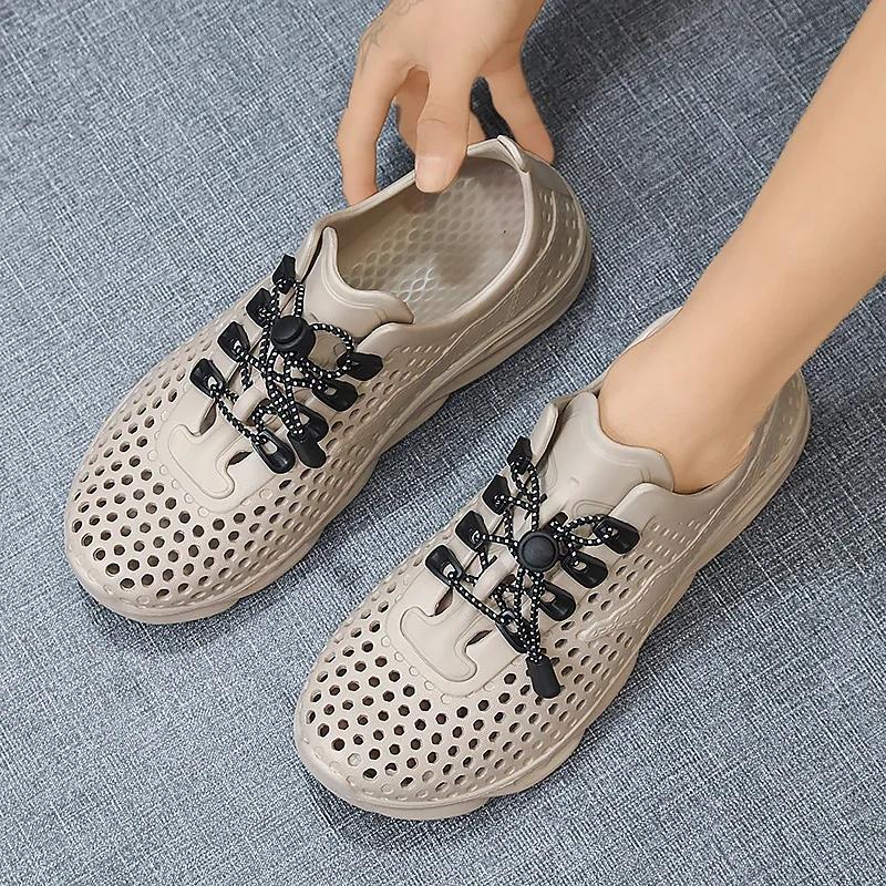 Sandales d'été pour hommes, pantoufles confortables à semelle souple Eva, chaussures de jardin d'int