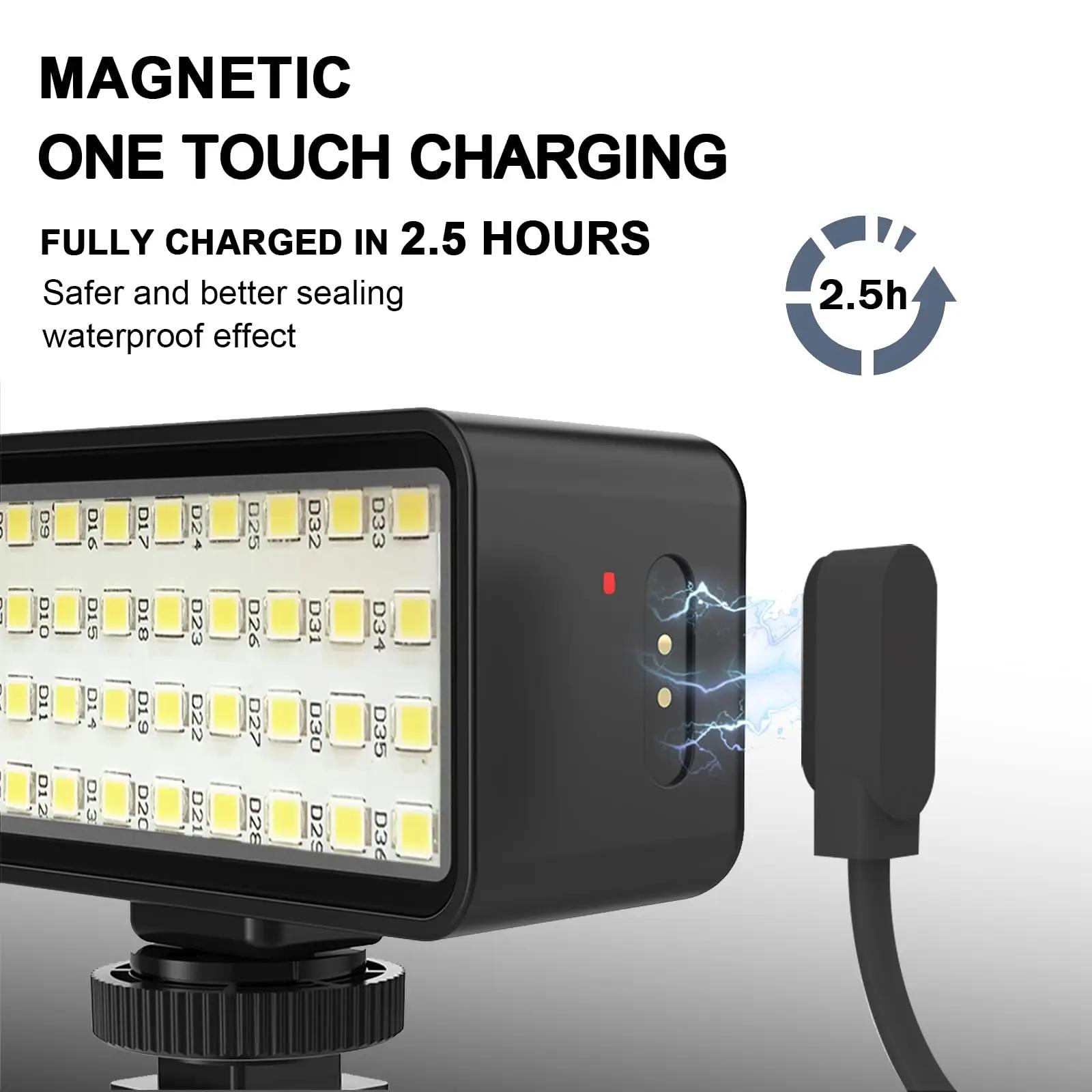 Lampe vidéo LED étanche Sheingka 40M pour plongée sous-marine, compatible GoPro Hero13 12 DJI Action