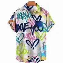 Chemises léopard à manches courtes pour hommes, vêtements hawaïens, mode imprimée en 3D, revers fin,