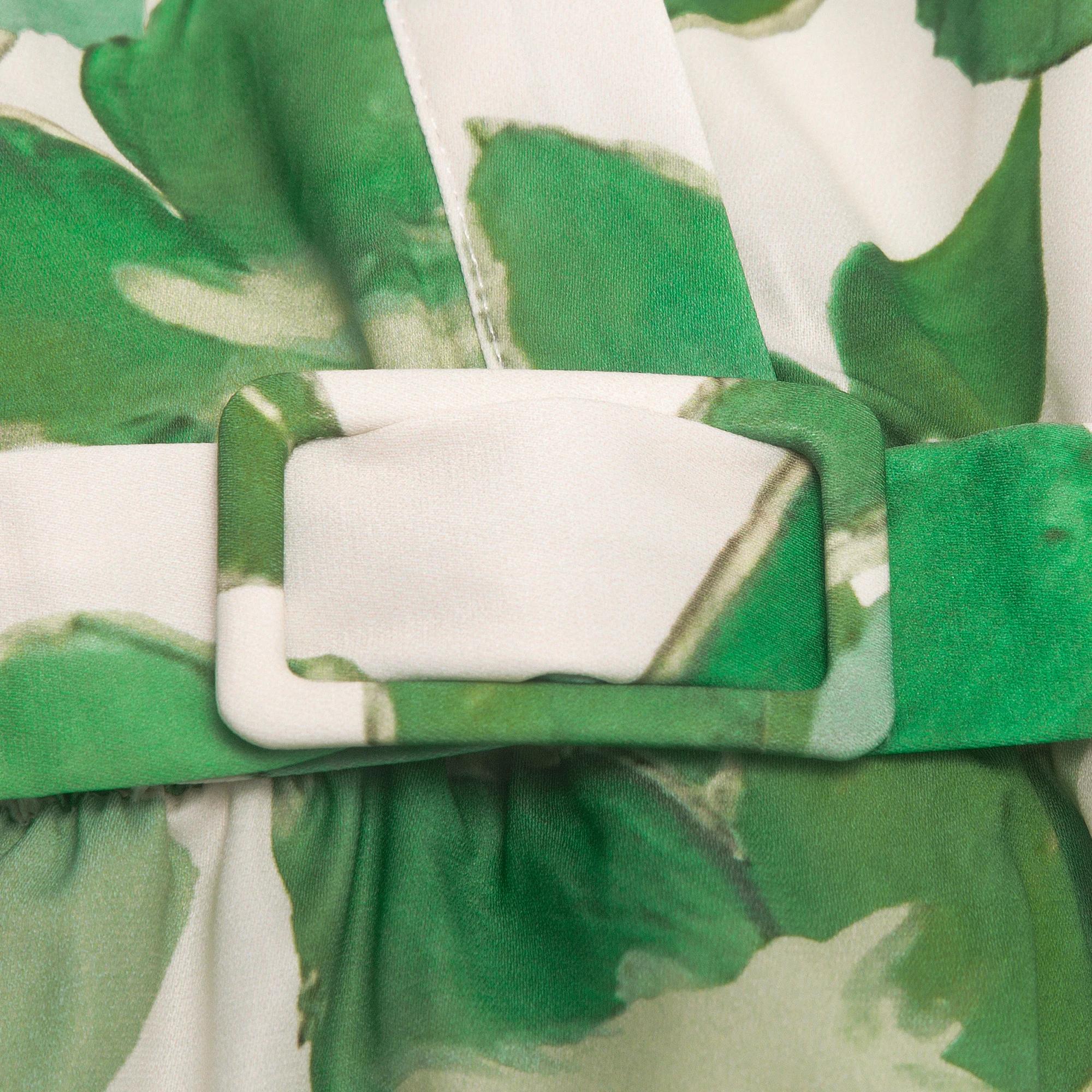CHCH robe femme nouvelle robe longue femme imprimé fleur verte avec ceinture