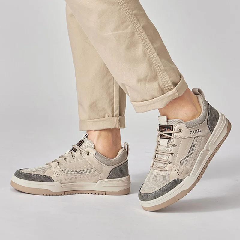 GOLDEN CAMEL Chaussures pour hommes, style rétro, pour le skateboard, rehaussantes, basses, de sport