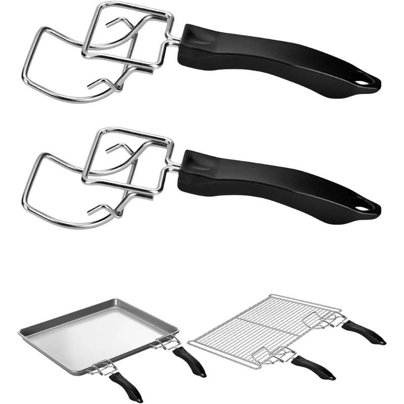 Extracteur plateau four, 2 pièces, Clip gril, grille-pain, Clip alimentaire, poignée plateau four, l