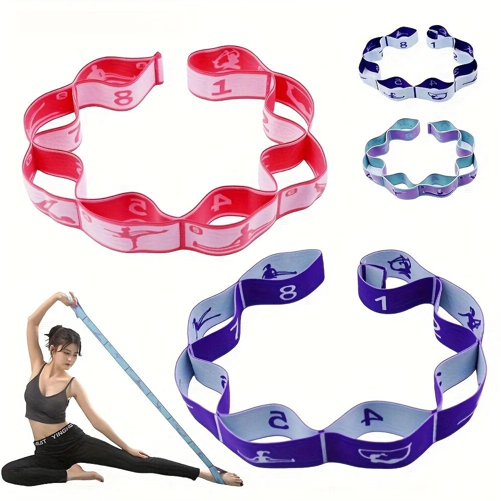 Bande d'exercice en nylon antidérapante à 8 segments, tension moyenne, empilable, idéale pour le yog