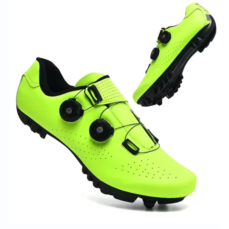 Chaussures cyclisme homme femme VTT - Pédales autobloquantes légères route neuves unisexes