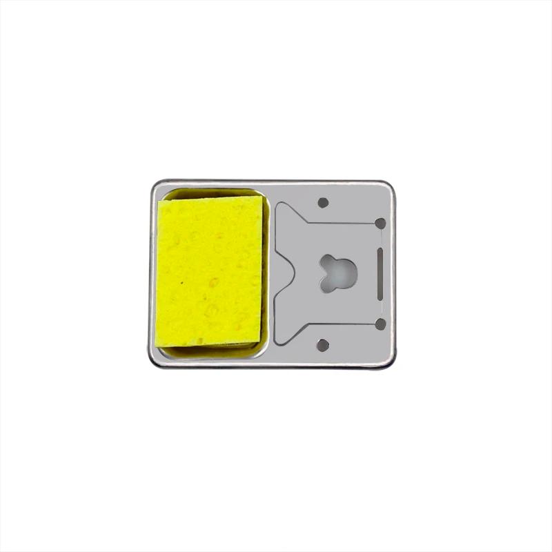 Support de fer à souder résistant aux hautes températures, avec tampons éponge de nettoyage, outil a