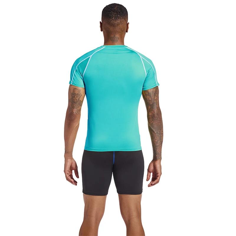 T-shirt Course Homme Sport Été Slim - Gym Fitness Hauts Sport Compression