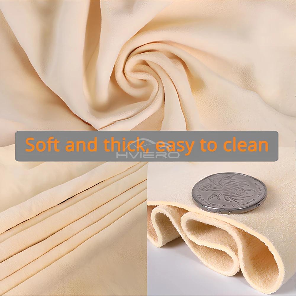 Chamois à séchage naturel pour moto, 1 pièce, multi-tailles, forme libre, tissu en cuir véritable, l