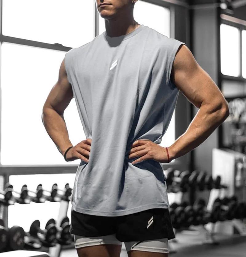 Camiseta deportiva sin mangas para hombre, chaleco de secado rápido, transpirable, ample, pour entra