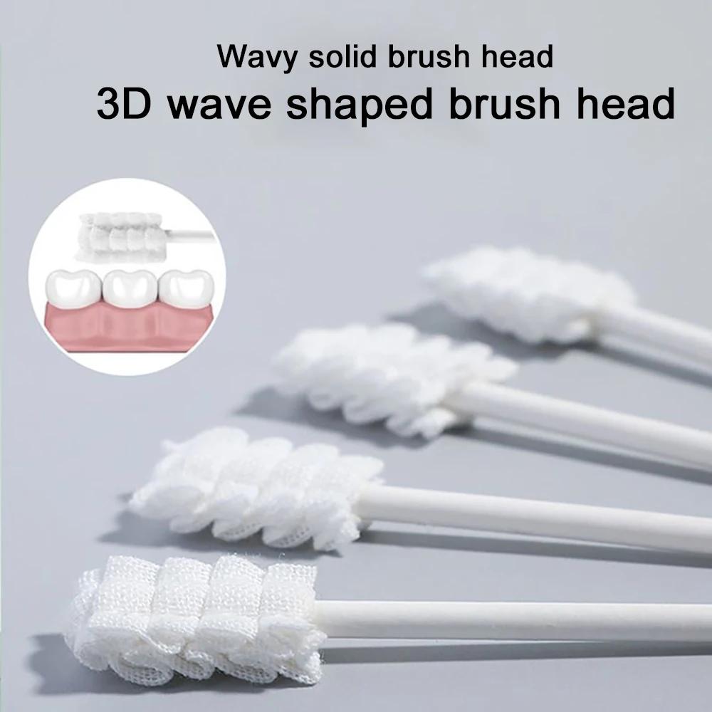 30 pièces bâton de nettoyage de bouche de bébé détergent jetable voile de dent de lait brosse à dent