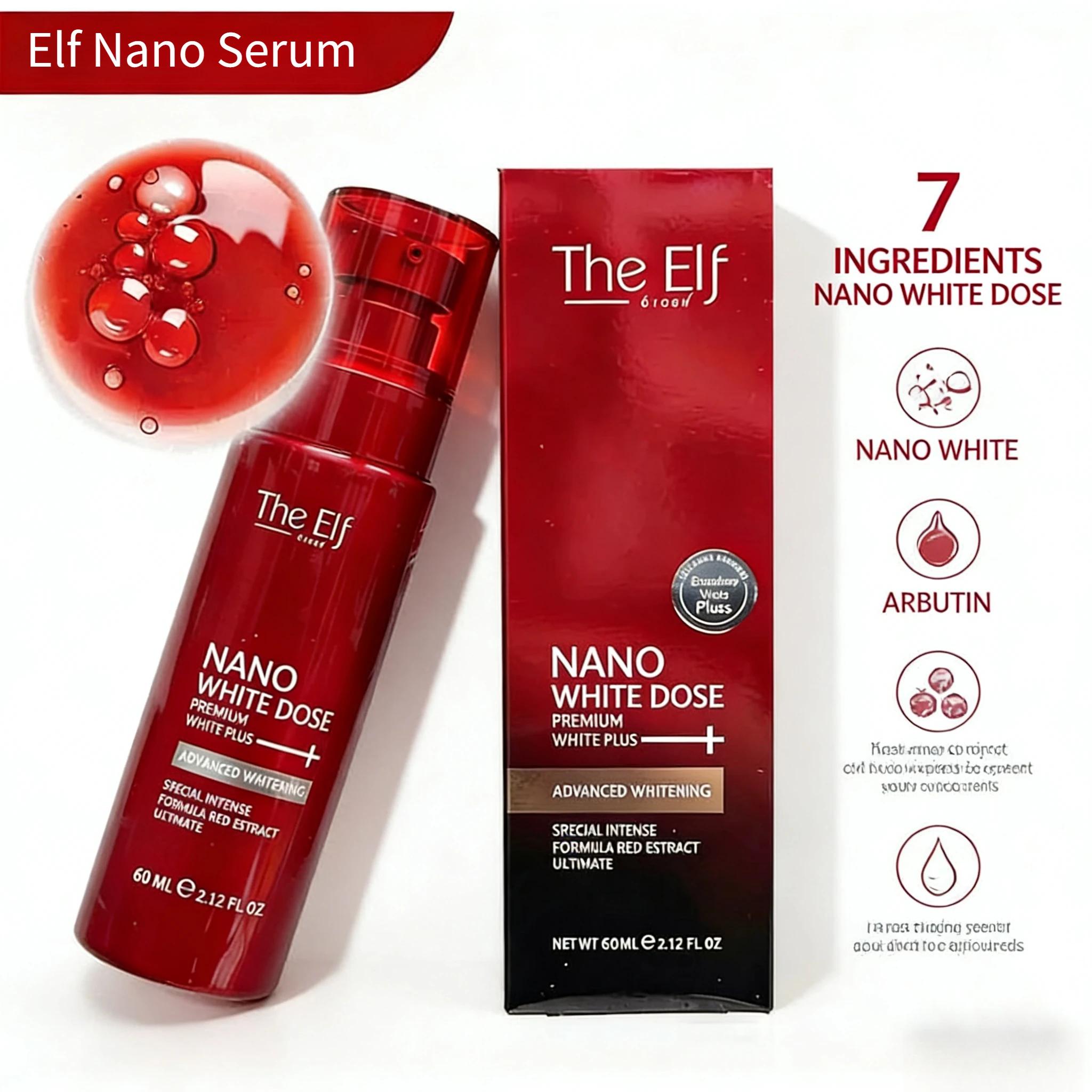 Sérum The Elf Nano White Dose Truyen Trang Mo Tham, estompe les taches foncées, éclaircit le teint,