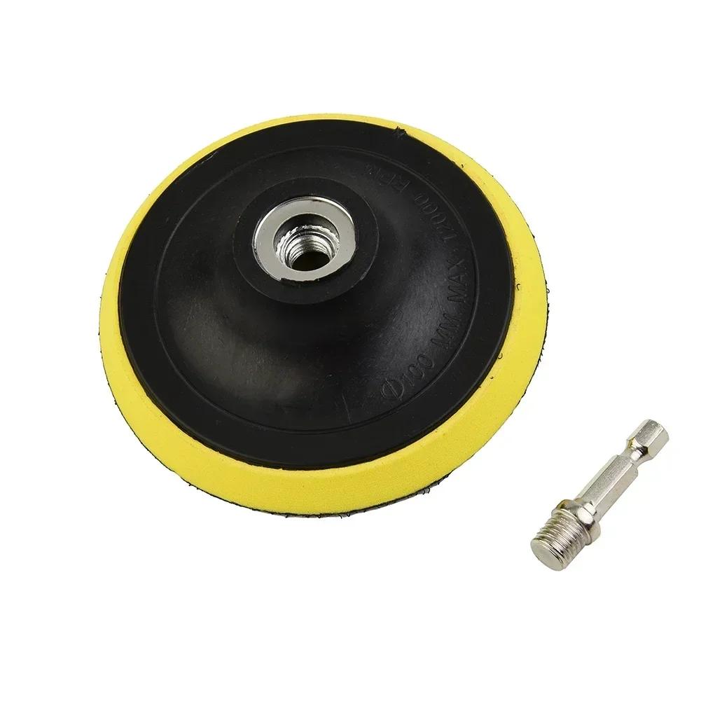 Tampon de ponçage avec adaptateur de perceuse M10/M14, 3/4/5/6/7 pouces, pour le polissage, le netto