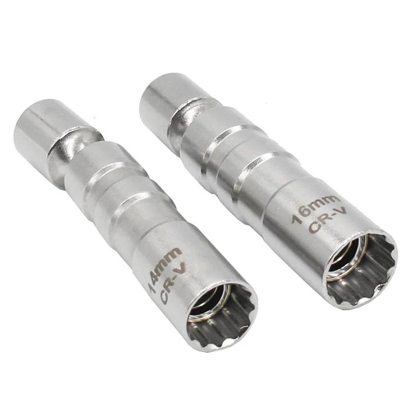 Clé à manchon universelle pour bougie d'allumage, douille magnétique de 3/8 pouces, Angle de 12 poin