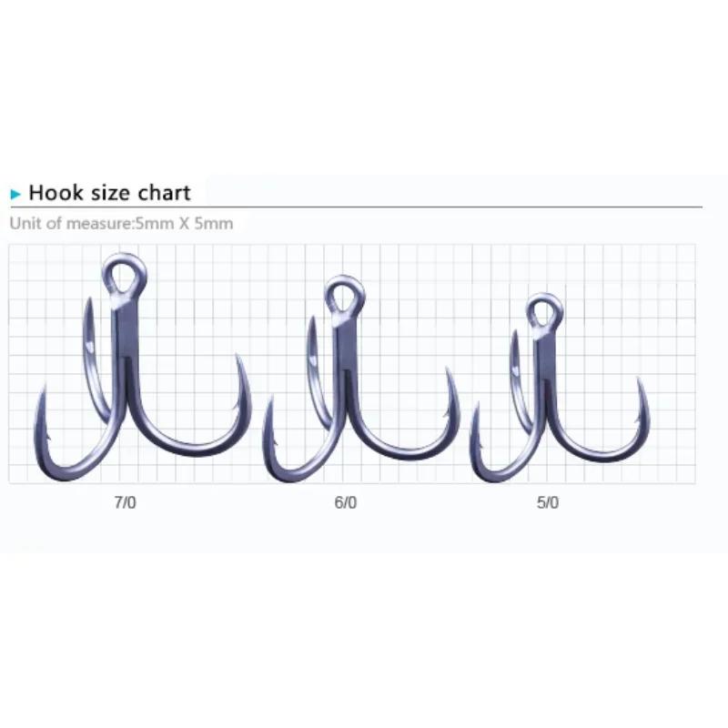 Hameçon de pêche triple BKK GT-REX 6071-7X-HG
