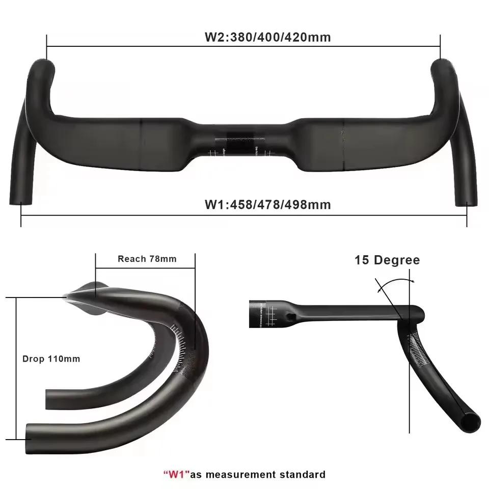 RXL SL guidon de route en carbone 31.8mm guidon de vélo de gravier guidon de vélo 458/478/498mm UD m