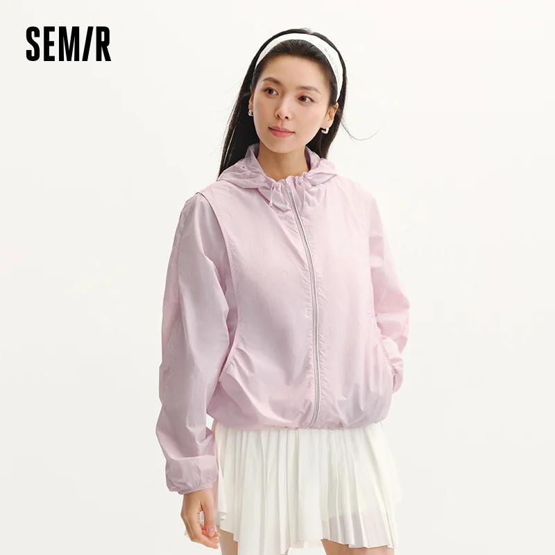 Veste UV Femme Semir 2026 – Sensation de Fraîcheur, Maille Respirante, Coupe Ample, Capuche à Cordon