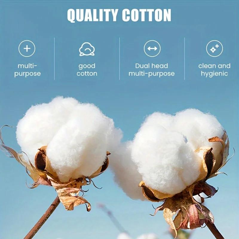 Coton-tige 1000 unités-bâtons de bambou coton-tige pour oreilles-câtonnets doubles ronds épais adapt