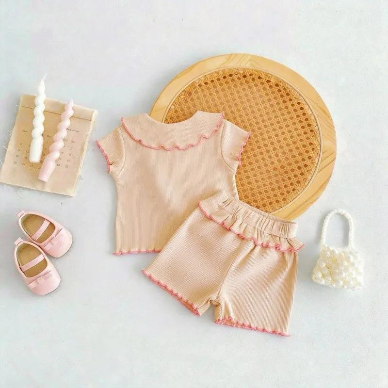 Ensemble de vêtements pour bébé fille TZ2812, confortable et tendance, deux pièces avec t-shirt et p