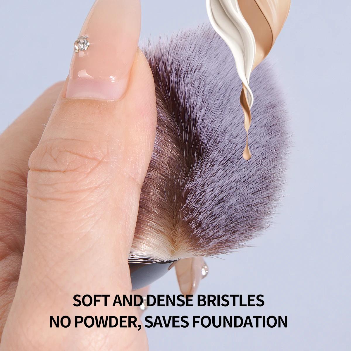 MAANGE-Pinceau de maquillage sans défaut, fond de teint plat/angle, contour sous les yeux, pinceau p