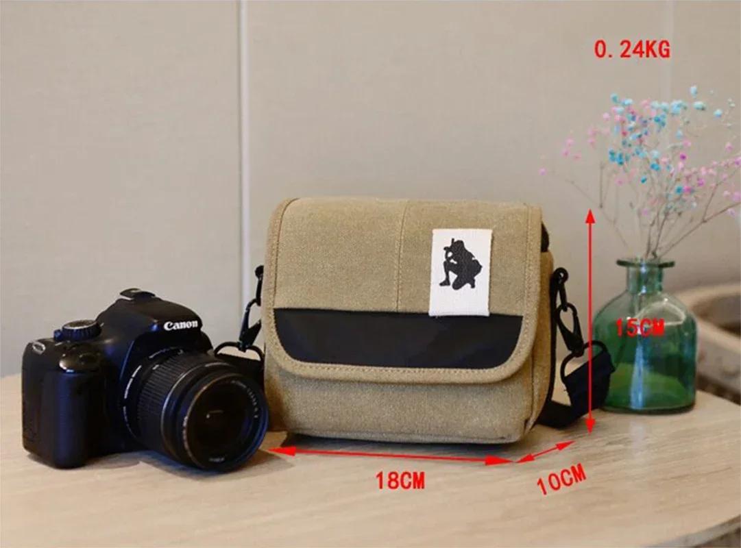 Sac à bandoulière en toile pour appareil photo Canon EOS M10 M6 M5 SX60 SX50 SX30 SX510 1100D 1200D