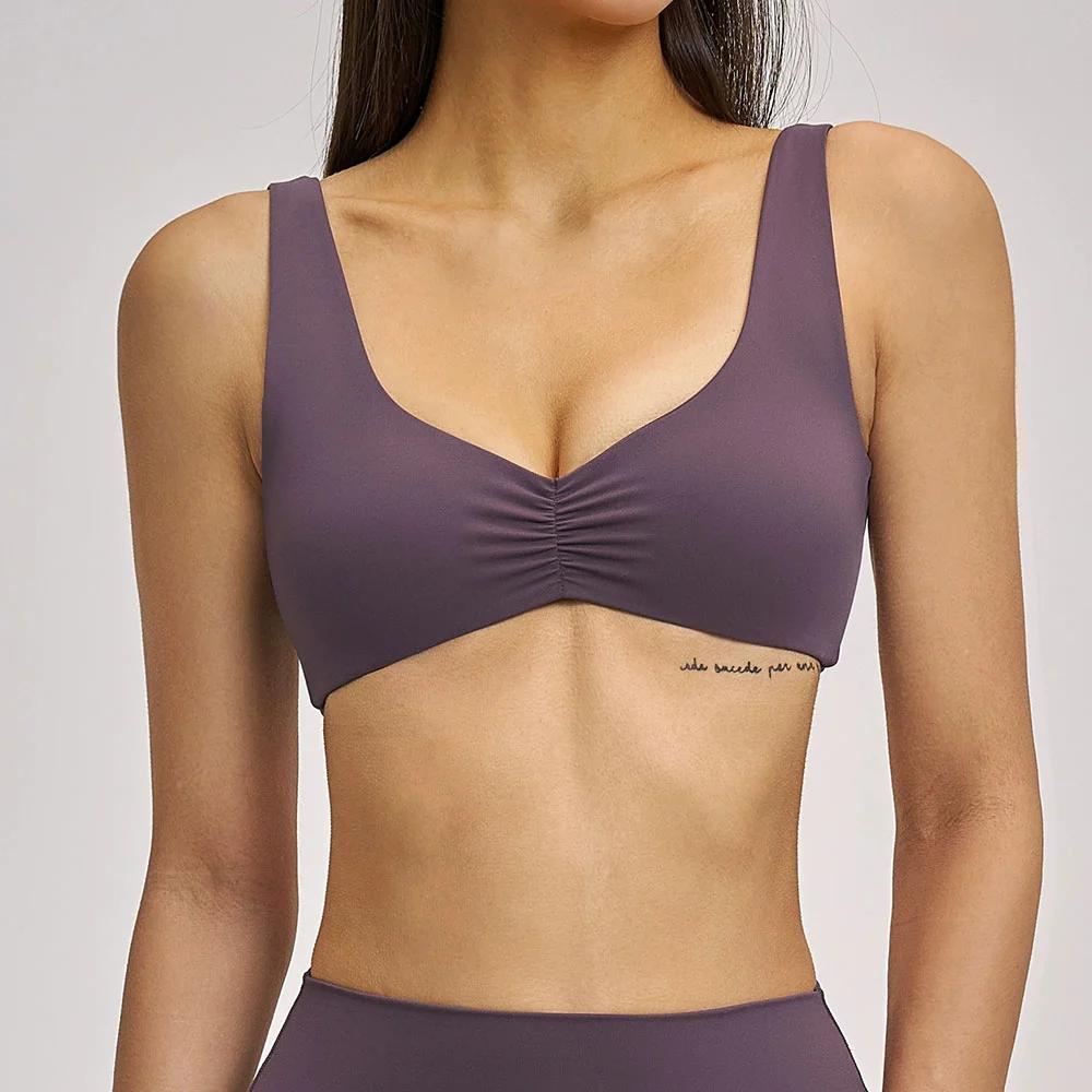 Nouveau soutien-gorge de sport d'été pour femme avec coussinets intégrés, respirant, pour le yoga, l